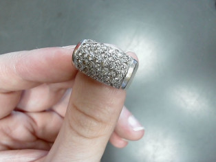 BAGUE OR 18K 6.57G DIAMANTS reconditionné