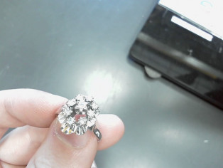 BAGUE OR BLANCK 18K 4.24G DIAMANTS reconditionné