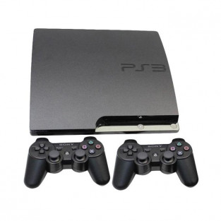 CONSOLE SONY PS3 SLIM NOIR 250 GO + 2 ... reconditionné