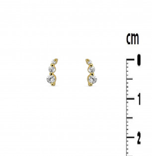 BOUCLES D OREILLES PLAQUE OR 63G4525 reconditionné