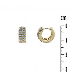 BOUCLES D'OREILLES PLAQUE OR 63B34409 reconditionné