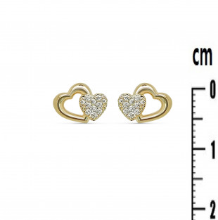 BOUCLES D OREILLES PLAQUE OR 63G4481 reconditionné