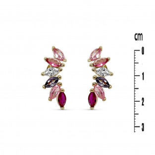 BOUCLES D OREILLES PLAQUE OR 63B34398M reconditionné