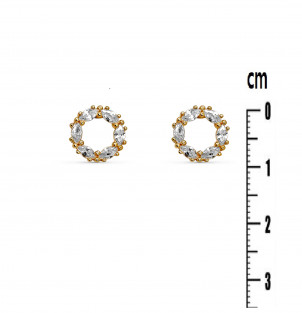 BOUCLES D OREILLES PLAQUE OR 63B34321 reconditionné