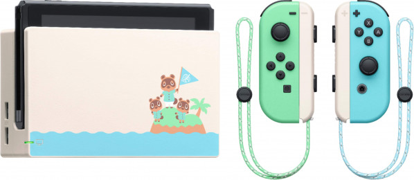 CONSOLE NINTENDO SWITCH ANIMAL CROSSING 32 GO + 2 JOY CON BLANC VERT reconditionné