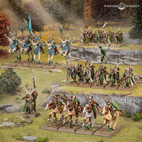 WARHAMMER WOOD ELF REALMS: BATTLE MARCH ARMY 13-110 reconditionné