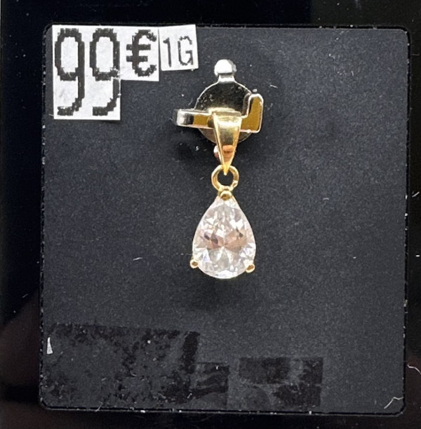 PENDENTIF OR 18K PIERRE