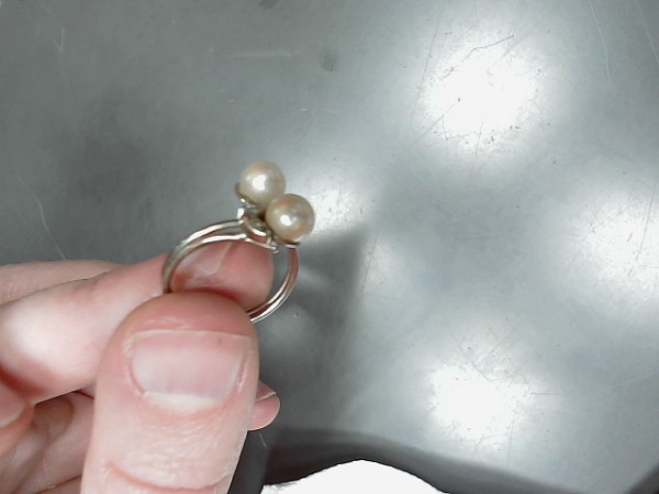 BAGUE OR 18K 3.4G PERLES reconditionné