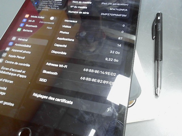 IPAD 7 2019 32GO WIFI + ACCESSOIRES reconditionné