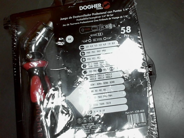 JEU DE TOURNEVIS PRO DOGHER 58PC reconditionné