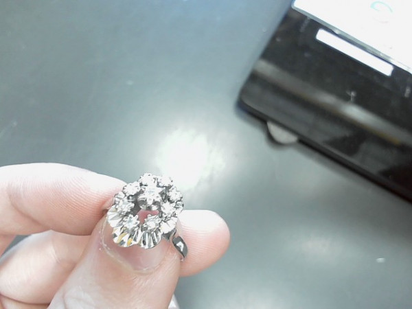 BAGUE OR BLANCK 18K 4.24G DIAMANTS reconditionné