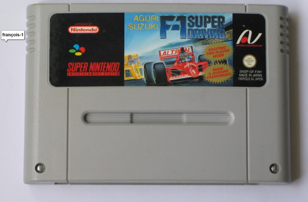 AGURI SUZUKI F-1 SUPER DRIVING SNES reconditionné