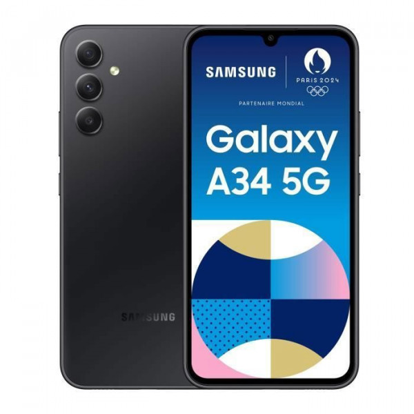 SAMSUNG GALAXY A34 5G 128GO DS GRAPHITE reconditionné