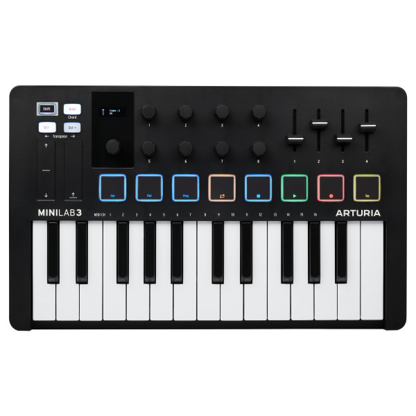 CLAVIER MAITRE USB ARTURIA MINILAB 3 BLACK reconditionné