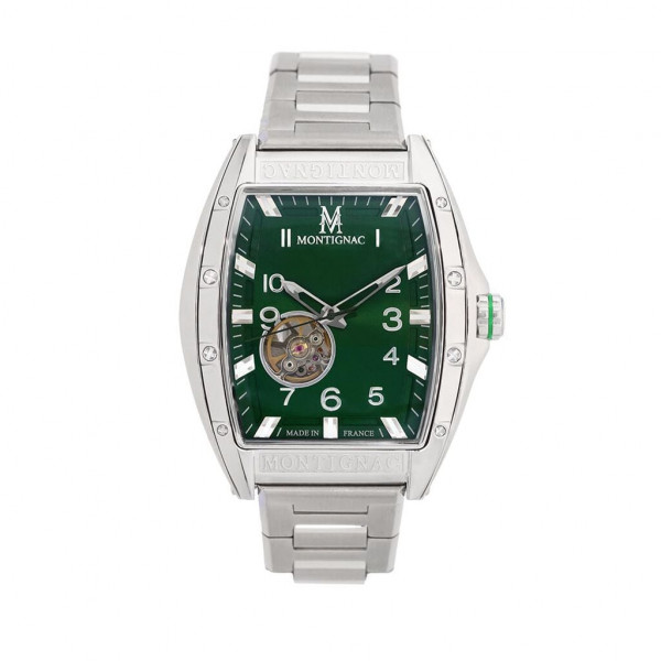 MONTRE HOMME AUTOMATIQUE MONTIGNAC MOW1008 VERTE GAR:13/04/27 reconditionné