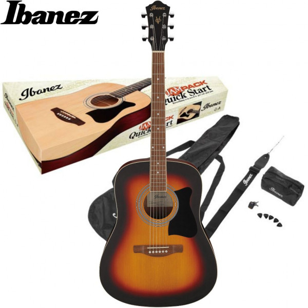 GUITARE ACOUSTIQUE IBANEZ V50NJP-VS 3U-03 + HOUSSE + ACC reconditionné