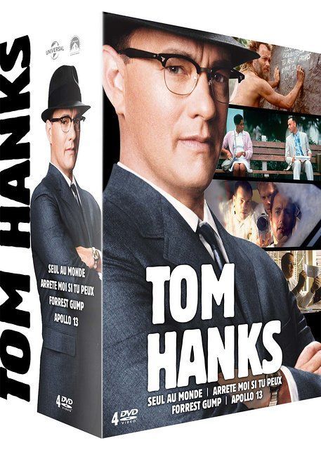 AVE TOM HANKS : FORREST GUMP + SEUL AU MONDE + ARRETE-MOI SI TU PEUX + APOLLO 13 - PACK DVD reconditionné