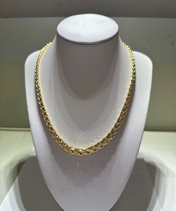COLLIER MAILLE PALMIER OR 18K 21.63GR