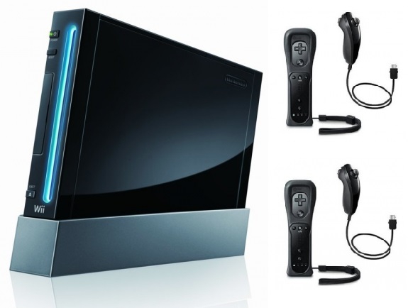 CONSOLE NINTENDO WII NOIR + 2 MANETTES reconditionné