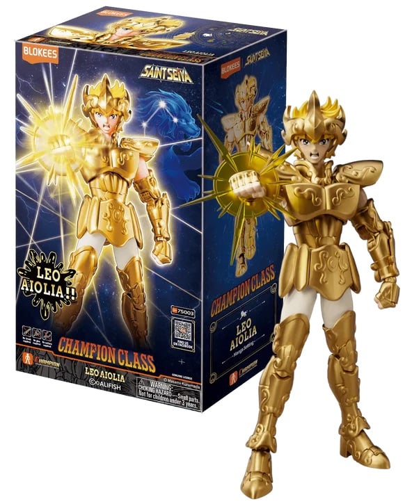 SAINT SEIYA BLOKEES CHAMPION CLASS LEO AIOLIA NEUF BLK75003 reconditionné