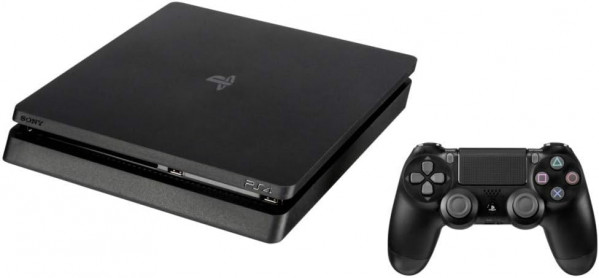 CONSOLE PS4 SLIM NOIR 1TO + 1 MANETTE NEUVE COMPATIBLE reconditionné