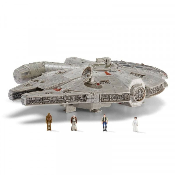 STAR WARS MICRO GALAXY SQUADRON FEATURE VEHICLE & FIGURE MILLENNIUM FALCON 22,5CM SWJ0332 reconditionné
