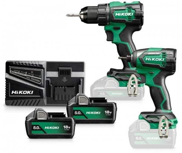 PERCEUSE/VISSEUSE + VISSEUSE A CHOC HIKOKI 18V (DS18DE/WHP18DA) (5.0 AH ET 4,0 AH) reconditionné