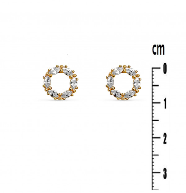 BOUCLES D OREILLES PLAQUE OR 63B34321 reconditionné